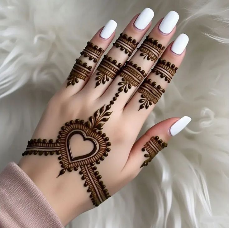 . Easy Wrist or Finger Designs for Mehndi Designs