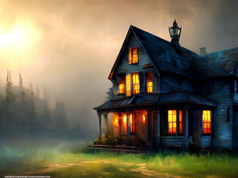 Haunted House Shadow Box