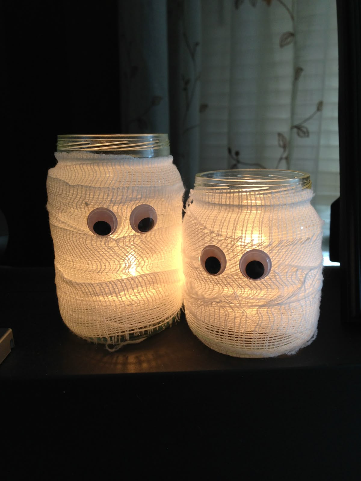 Mummy Candle Holders for Halloween Crafts