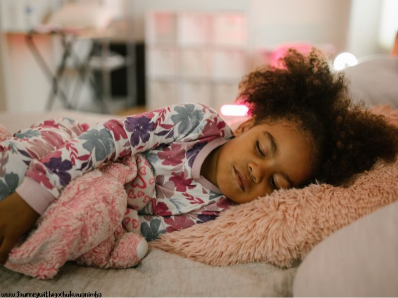 Sleep on schedule for Good Habits For Kids At Home