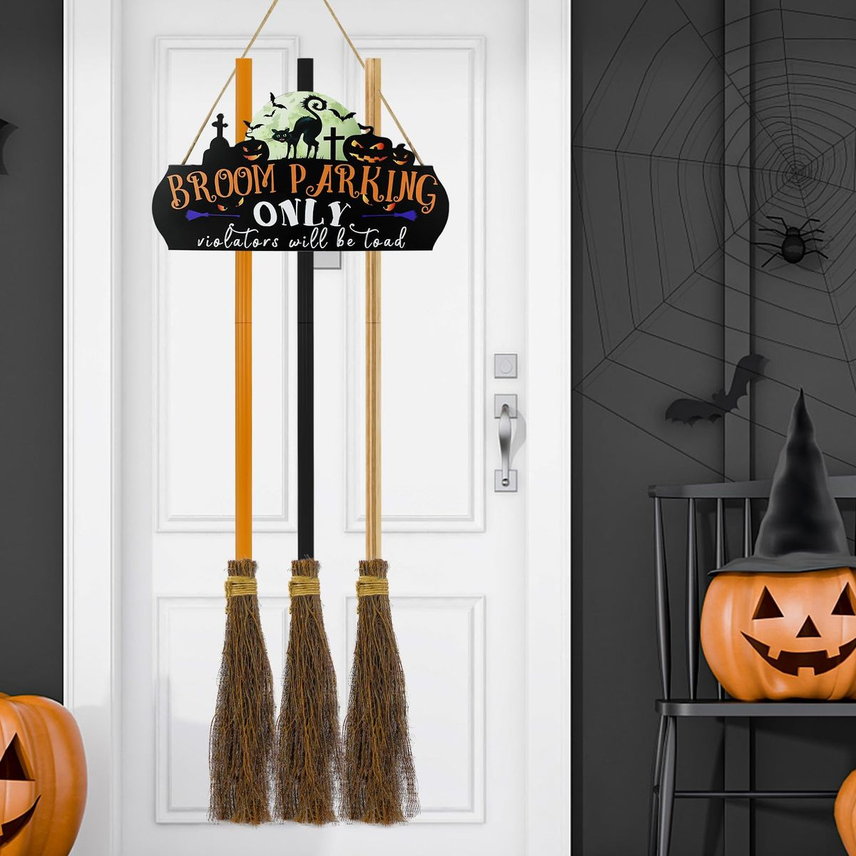Witch Broom Door Hanger