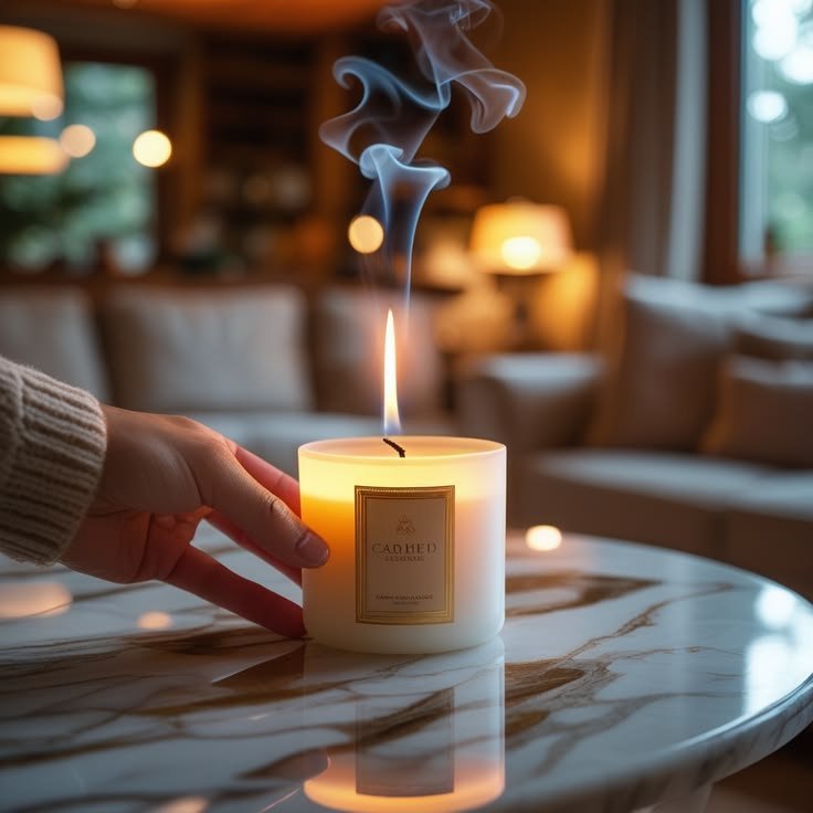 Light a candle with the smell