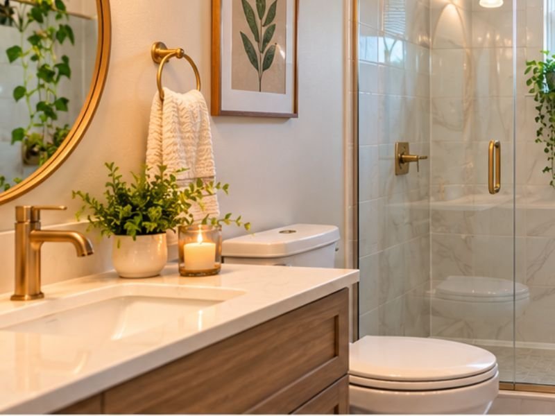 how to make a small bathroom look bigger